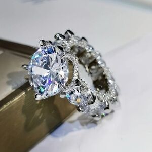 Silver Plated Wedding Engagement Ring